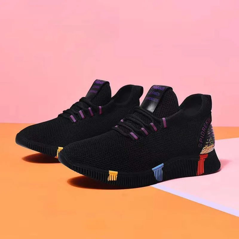 Летние дышащие женские беговые кроссовки Weweya дешевая сетчатая Обувь На Шнуровке