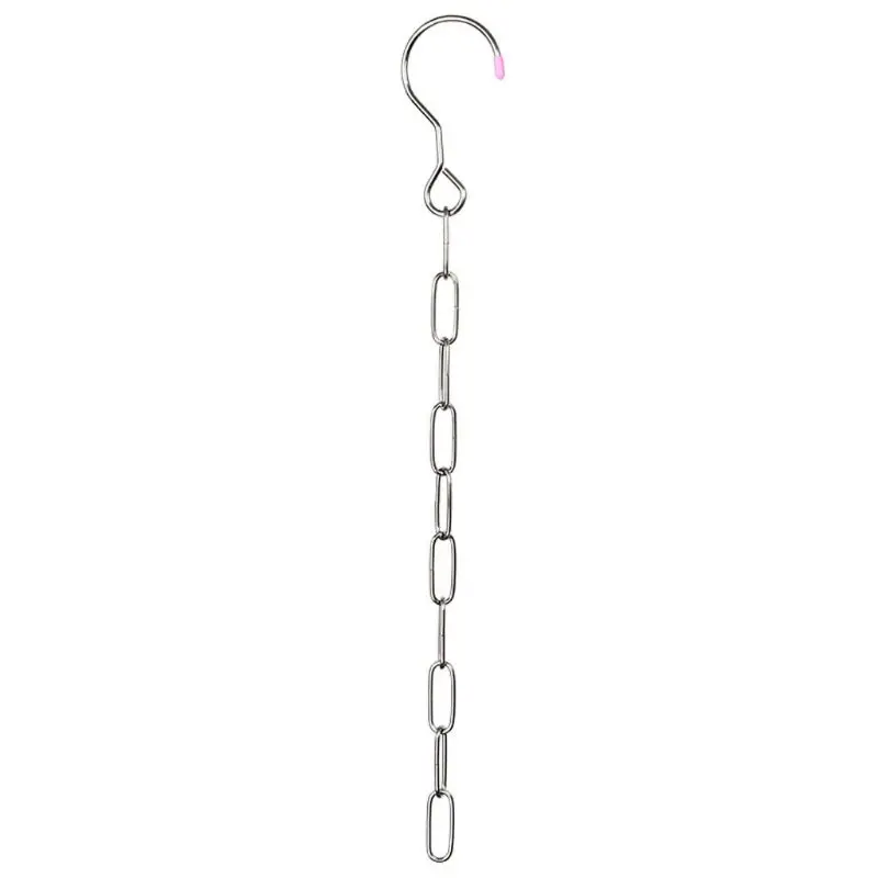 

Stainless Steel Clothes Market Shop Display Hanging Chain Hooks With Ring Hanger Household Tools D7WE