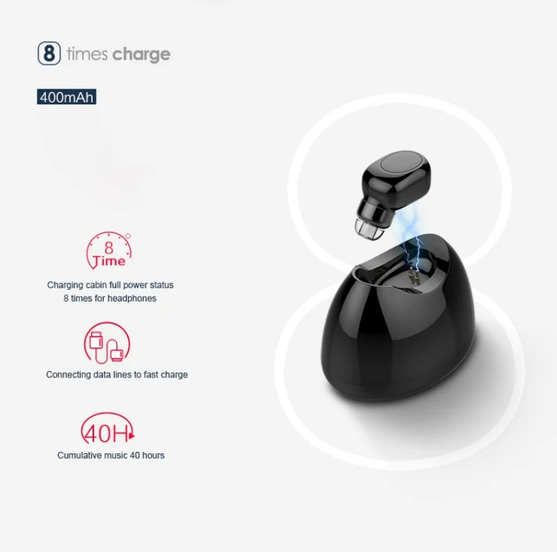 RISE-X11 маленькие беспроводные Bluetooth наушники Usb магнит невидимый скрытый наушник