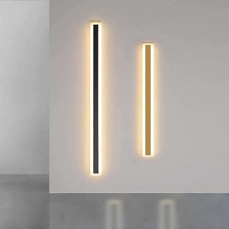 

Modern LED Long Strip Wall Lamps Minimalist Mirror Bedroom Sconce Bedside Living Room Home Decor Line Wall Lights Fixture AC220V