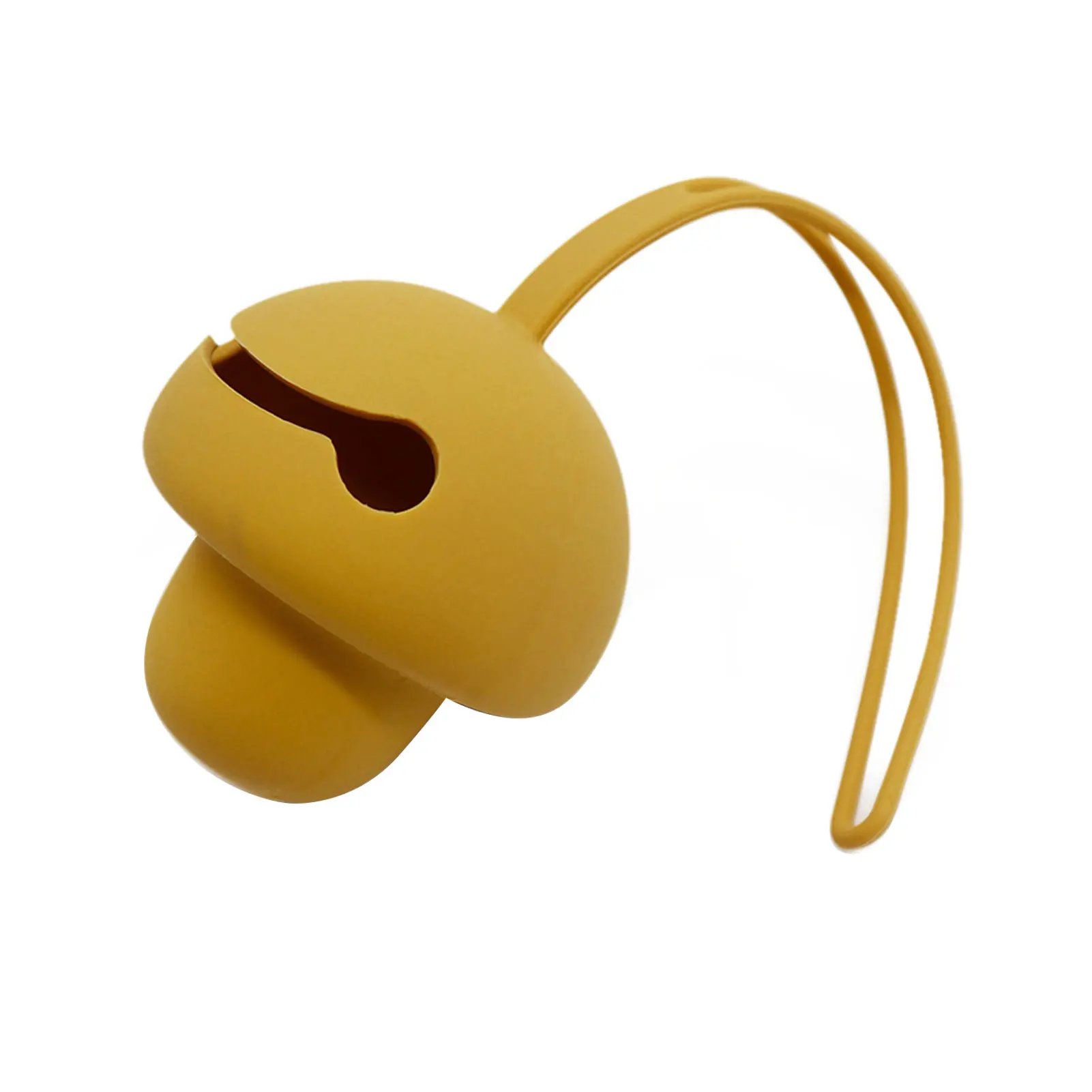 

Mushroom Shaped Smooth Travel Multifunction Home Baby Infants Solid With Lanyard Silicone Pacifier Holder Case Scratch Proof