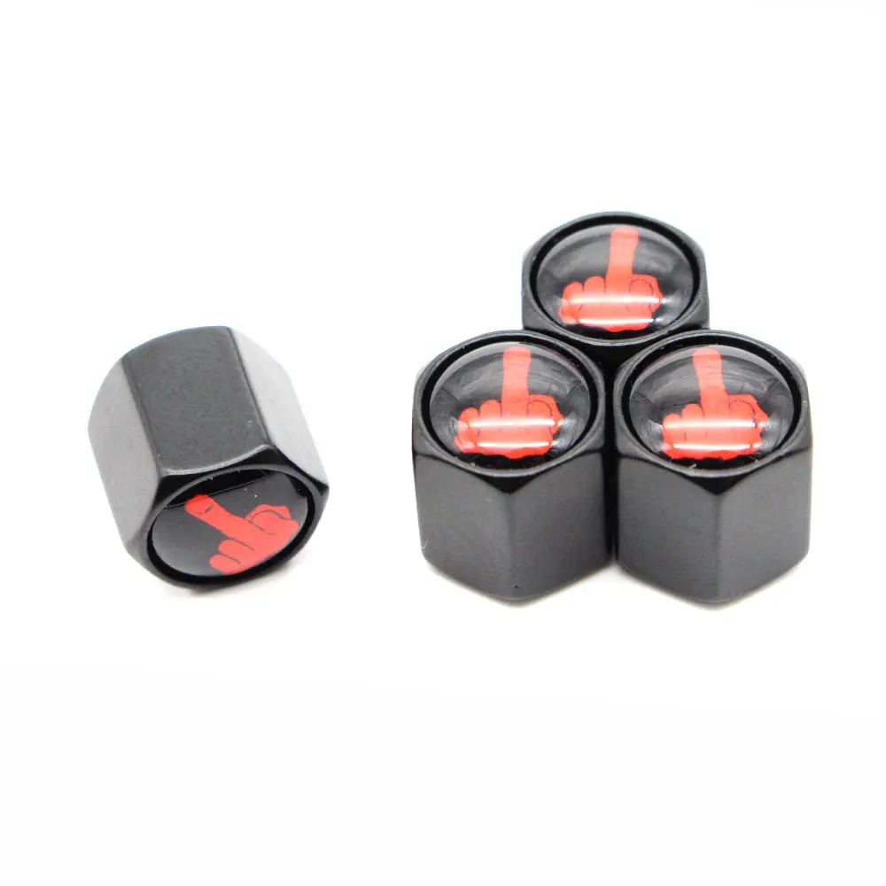 4 шт./компл. сплав цинка средний палец стиль крышка на стержень клапана шины