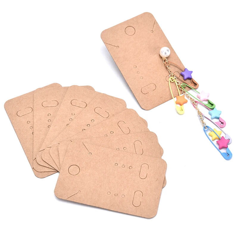 

100 шт. карты серьги ювелирные изделия держатель для Дисплей карты ювелирные изделия Дисплей крафт-бумаги карты Этикетка стержня уха карты у...