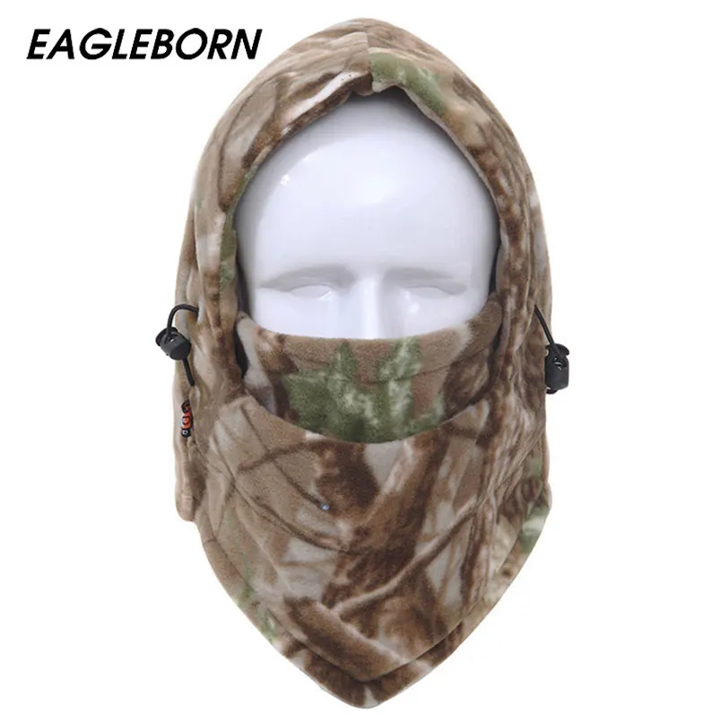 Зимняя теплая тактическая Флисовая Балаклава шапка ожерелье Мужская