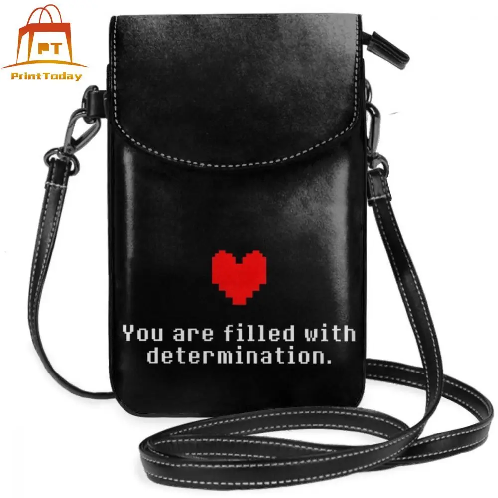 Сумка на плечо Undertale женская с рисунком Кожаный саквояж кросс боди модная сумочка