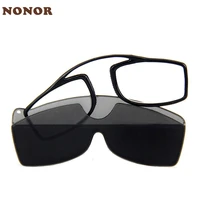 nonor mini sticky reading glasses nose clip on magnifying presbyopic for men women black with case