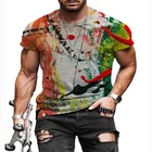 2021 Новая мода Мужские футболки в стиле граффити Футболка с принтом дышащий Быстросохнущий топ рубашки для мальчиков в повседневном стиле футболки оверсайз мужской