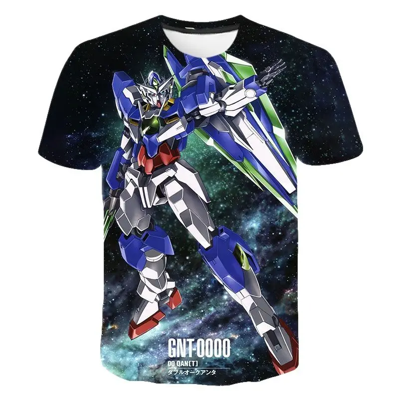 Футболка с японским роботом анимацией Gundam летняя футболка аниме принтом для