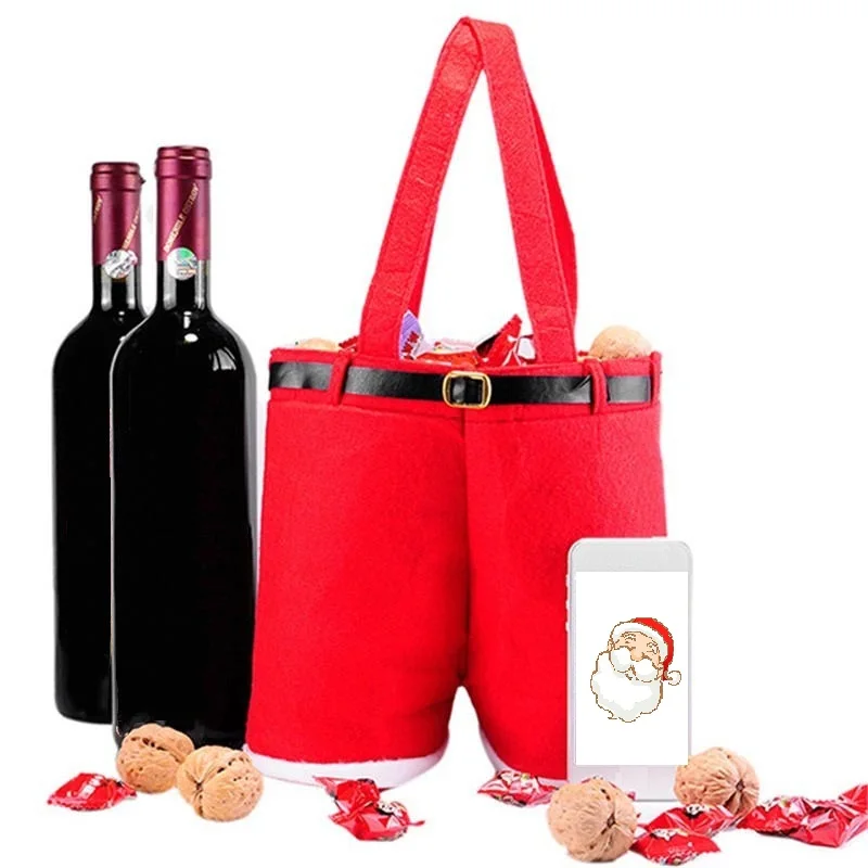 

Сумка в стиле Санты, штаны, мешки для подарков, сумки с наполнителем для елки, женские Украшения, Рождественская сумка, свадебный мешок для к...
