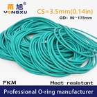 Зеленые FKM резиновые фторруглеродные уплотнительные кольца C3.5mm OD90929597100105110115120125130*135 мм прокладка кольцо