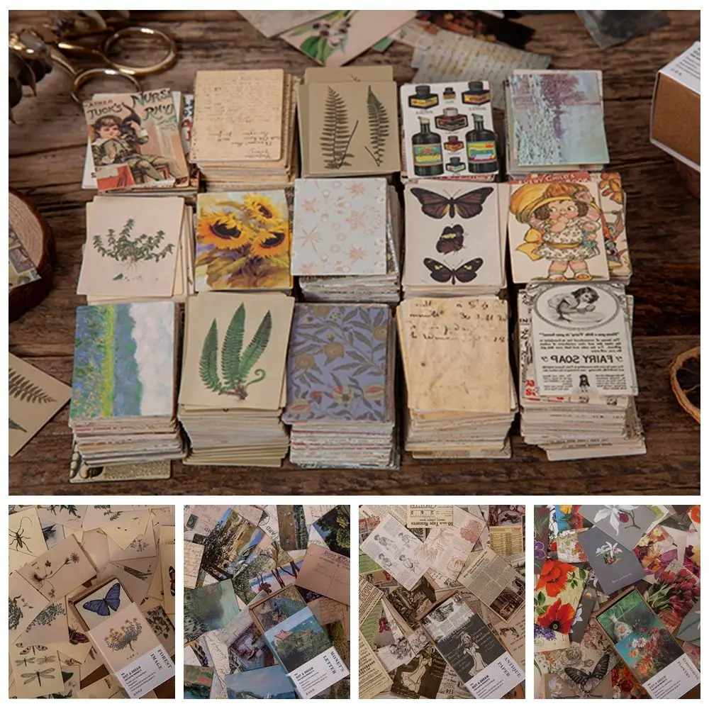 

Greeting Postcard Scrapbook Supplies Scrapbooking Background Collection Book Series Mini Note Cards Collage Paper