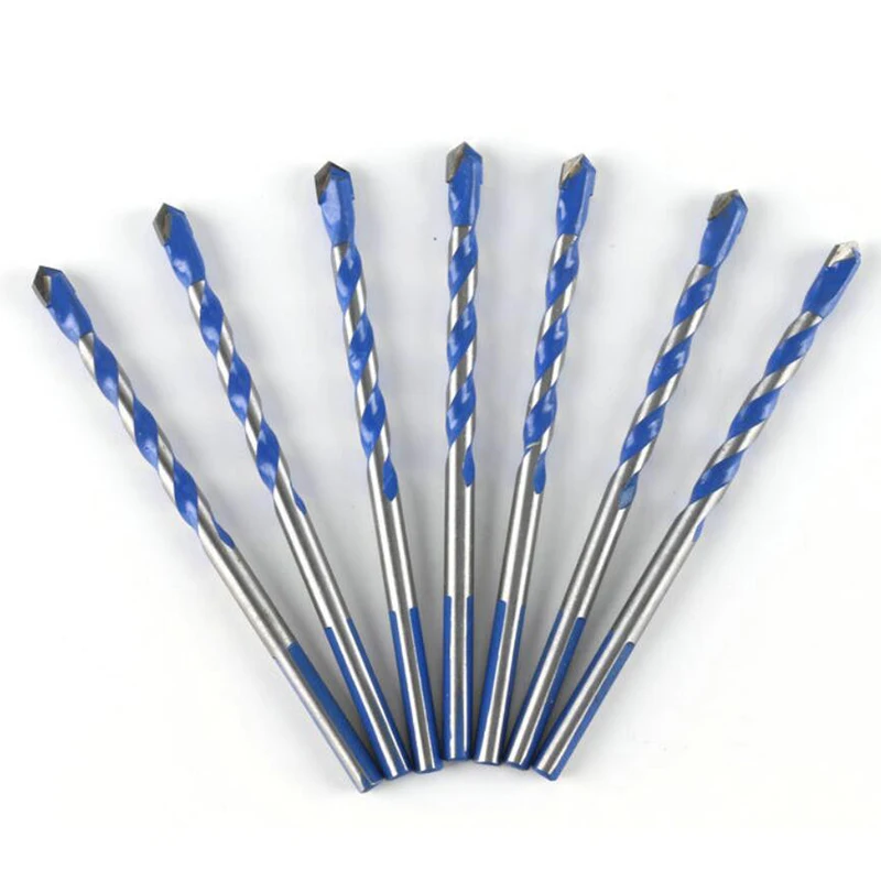 

1PCS Blue 3mm to 12mm Multifunctional Glass Drill Bit Twist Spade Drill Triangle Bits For Ceramic Tile Concrete Glass Marble