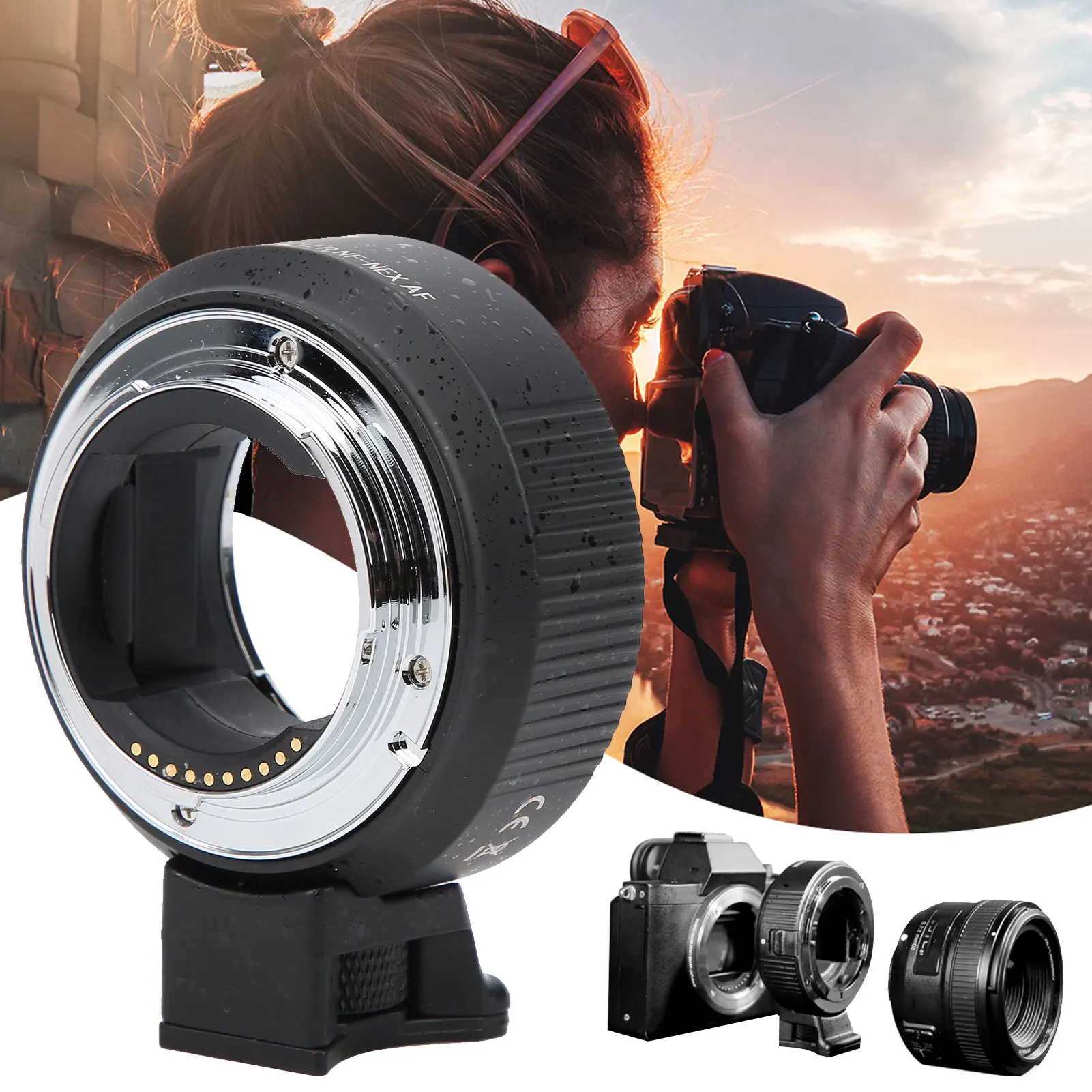 

NF-NEX-AF Autofocus Adapter Ring For Nikon F Mount to Fit For Sony E Mount Camera Macro Ring Autofocus Adapter Ring Lens Adapter