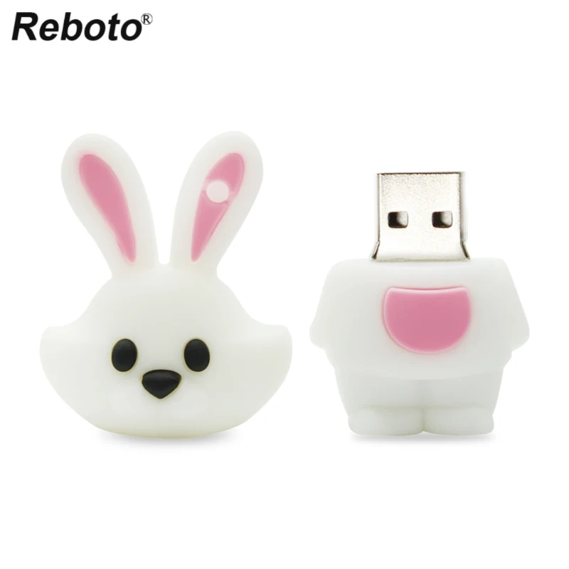 Мини флеш накопитель USB мультяшный силиконовый 64 ГБ 32 16 8 симпатичный диск с