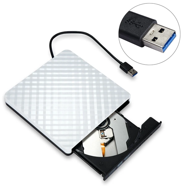 Гофрированный Внешний USB 3,0 высокоскоростной тонкий DVD горелки оптический привод для любого настольного ноутбука