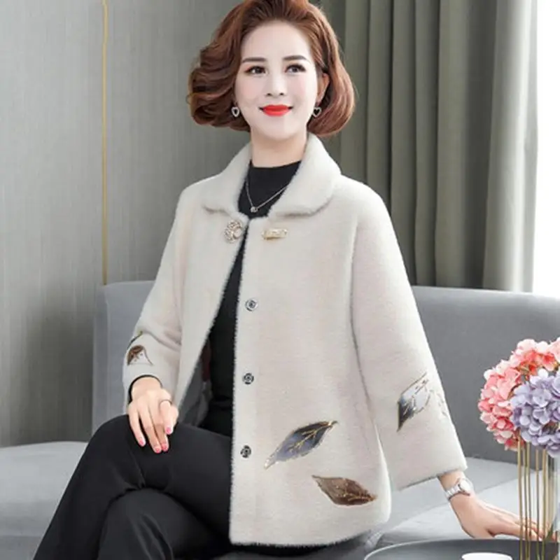 

Natural Fur Coats Winter Women Mink Fur Coat Female Genuine Leather Jackets Ladies Oversize Warm Thick For Mum Winter Coats