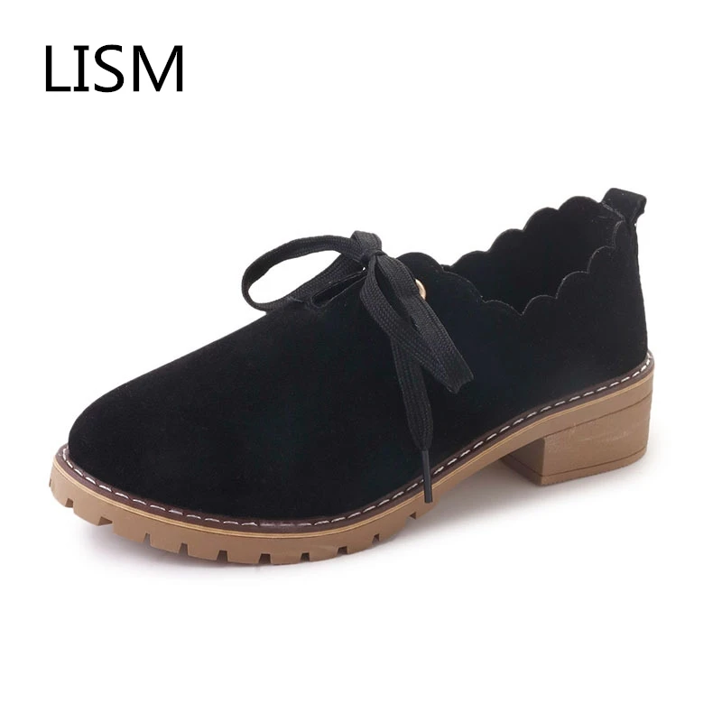 Модные классические туфли с круглым носком в британском ретро стиле Молодежная