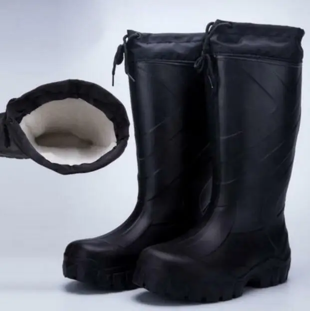 

Men's Fur Lined Work Rain Shoes Waterproof Warm Winter Outdoor Mid-calf Boots