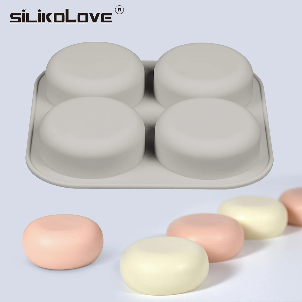 Силиконовые формы для мыла SILIKELOVE 4 полости овальная форма 3D ручной работы