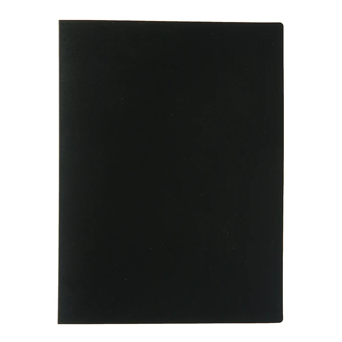 Папка со 100 прозрачными вкладышами А4 700 мкм Calligrata песок чёрная|Папка для файлов| |