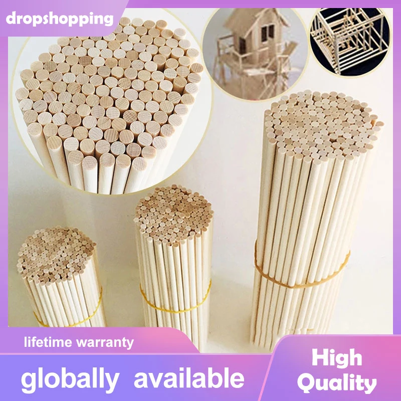 50 шт. круглая деревянная ручка для поделок Еда эскимо и изготовление модельного