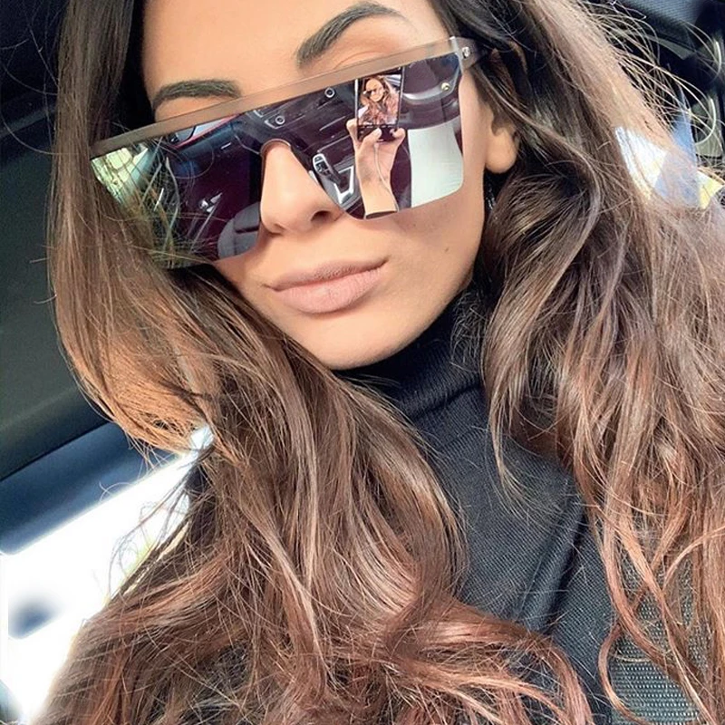 Оптовая продажа 16 цветов цельные Квадратные Солнцезащитные очки для женщин