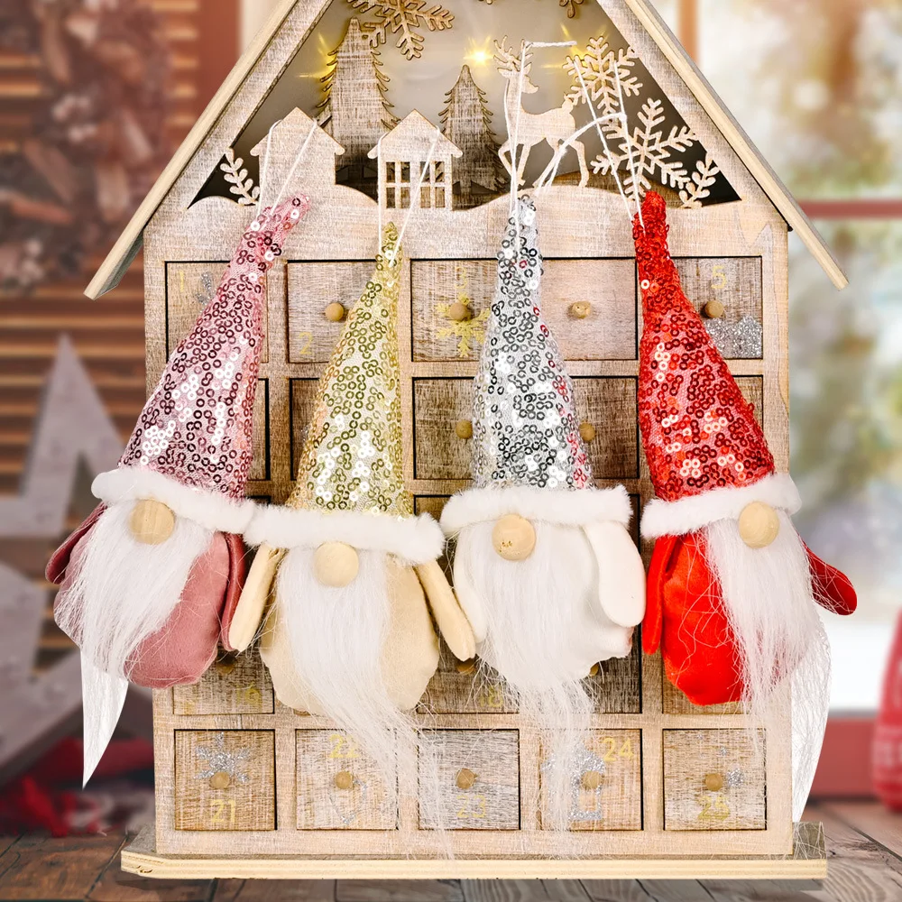 

Рождественская Кукла Rudolf, подвеска, безликая кукла, Искусственная елка, подвесное украшение, рождественские украшения для дома