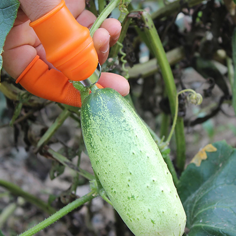 Silicone Thumb Knife Finger Protector Gears Cutting Vegetable Harvesting Pinching Plant Blade Scissors Garden Tools | Инструменты