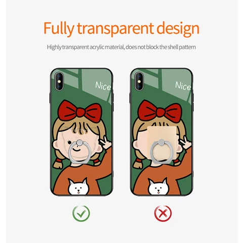 Держатель-подставка для iPhone XS, Huawei, Samsung, Круглый, с кольцом-держателем в виде кошки, звезды, мобильный телефон