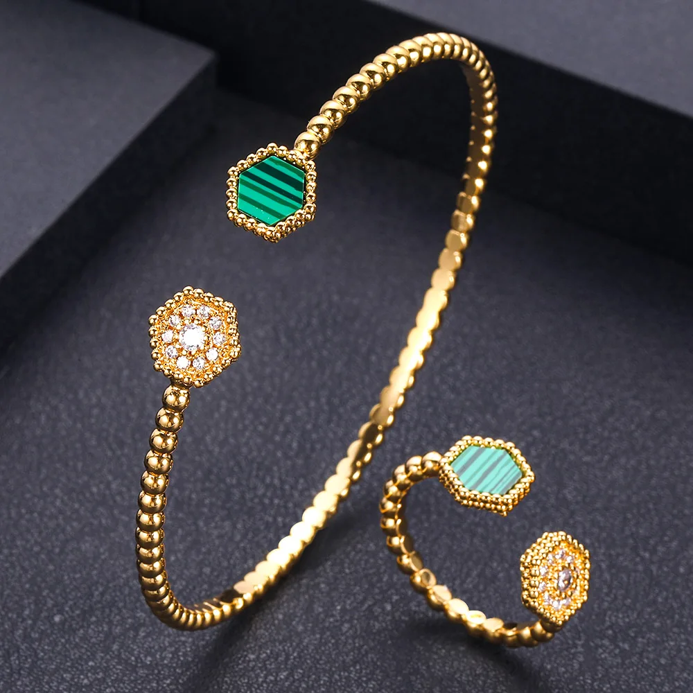 Janekelly Роскошный Уникальный Африканский браслет кольцо набор ювелирных изделий