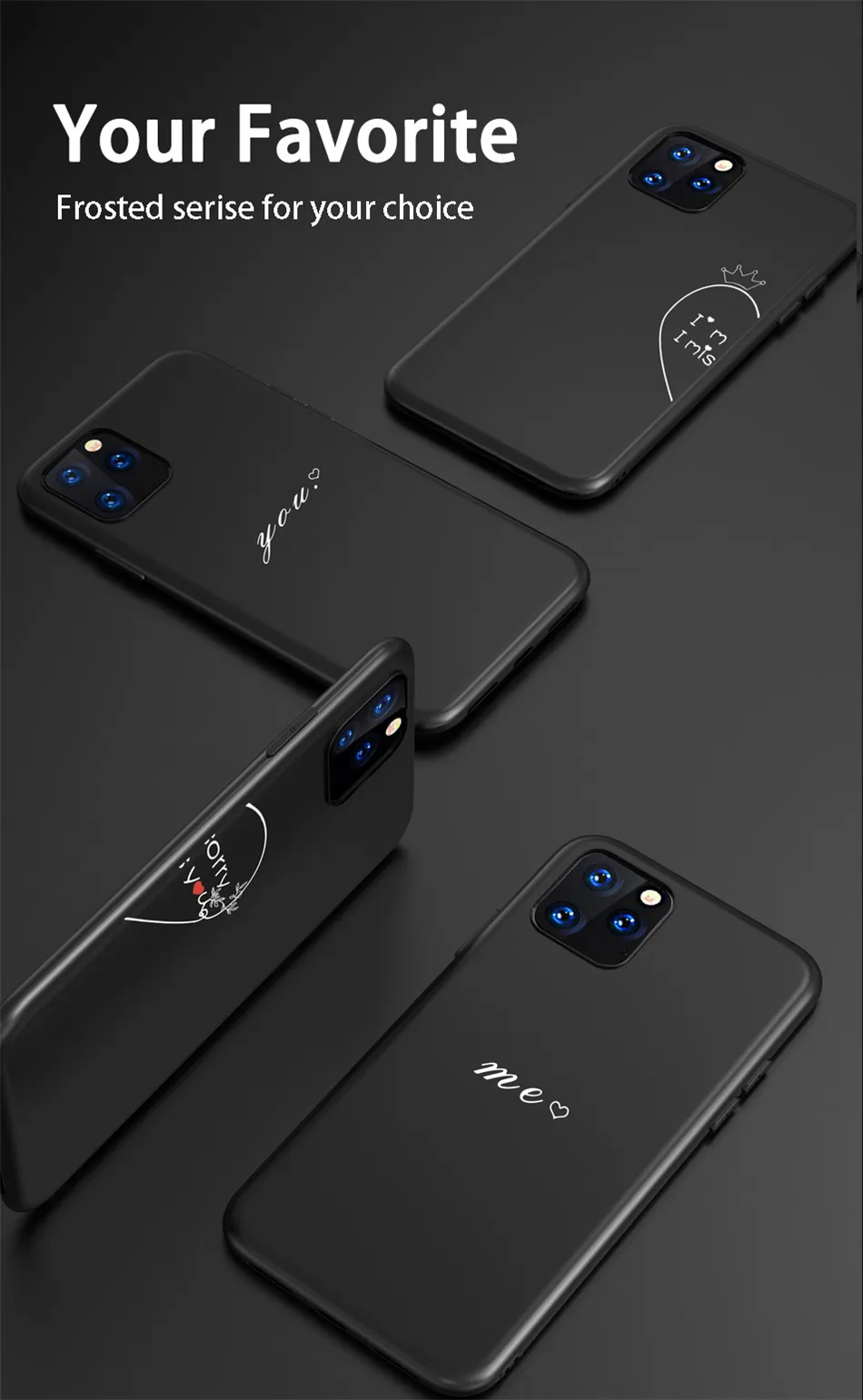 Lovebay Пары Любовь Сердце Простой чехол для телефона для iPhone 11 Pro Max X XS XR Xs Max 6 6s 7 8 Plus Мягкий ТПУ силиконовый чехол