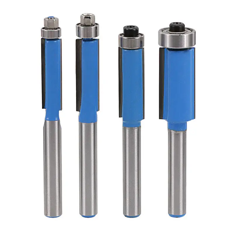 

1/4'' Shank Straight Flush Trim Router Bit Set Trimmer Cutting Woodworking Tool