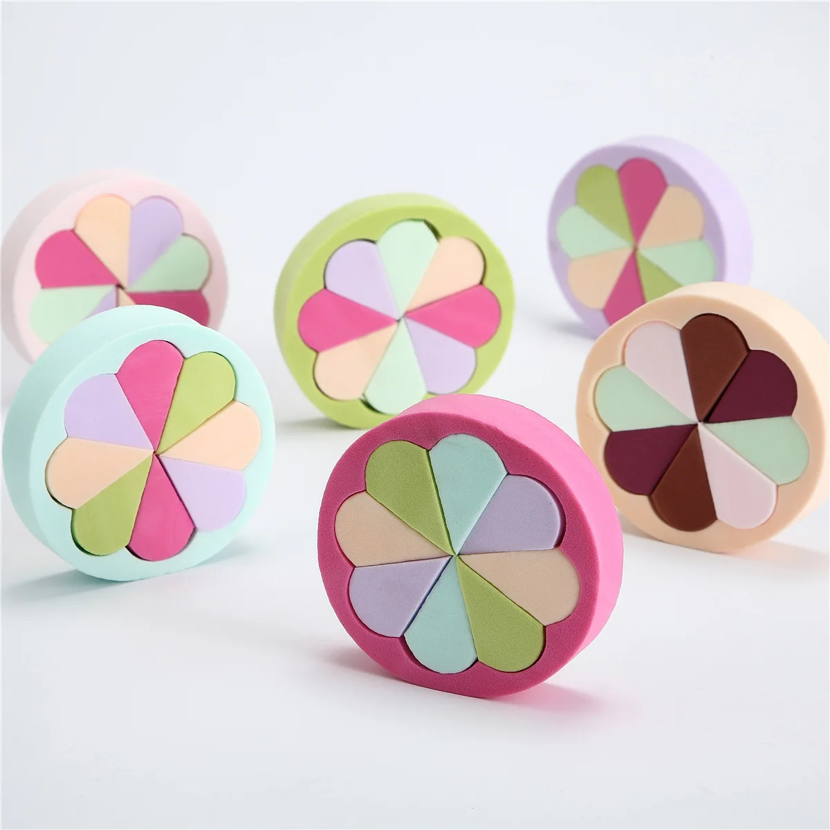 1pc random 1 Набор губка для лица очищающая красота макияж губки для женщин макияж сухой и влажный Мягкий косметический спонж - Цвет: 1pc random