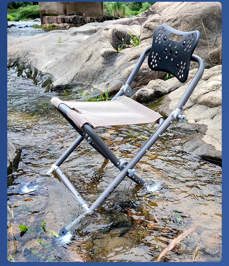 저렴한 경량 낚시 의자 신제품 모든 지형 접이식 의자 휴대용 다기능 야생 낚시 의자 의자