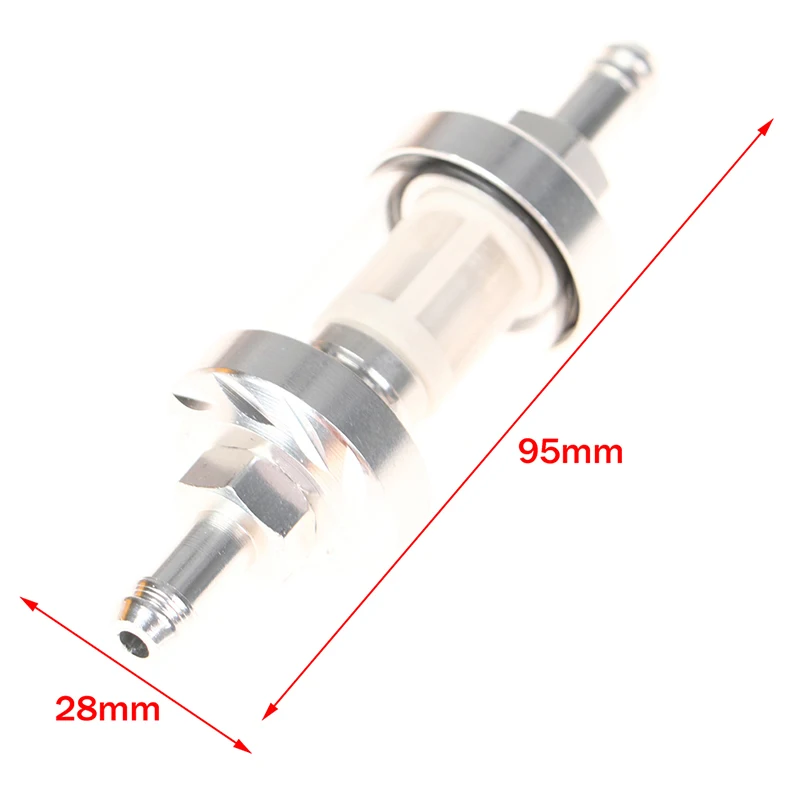 

1PC alloy Motorcycle Petrol Gas Fuel Gasoline Oil Filter for Scooter Motorcycle Moped Scooter Dirt Bike Go Kart oil fuel filter