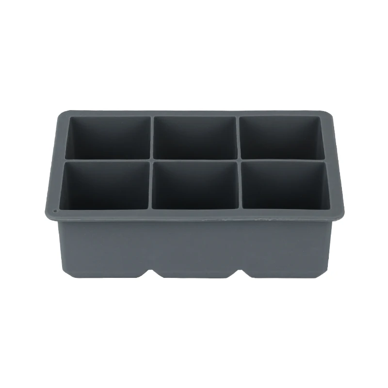 6 слотов большой блок силиконовая форма для льда очень кубик лоток шотландского