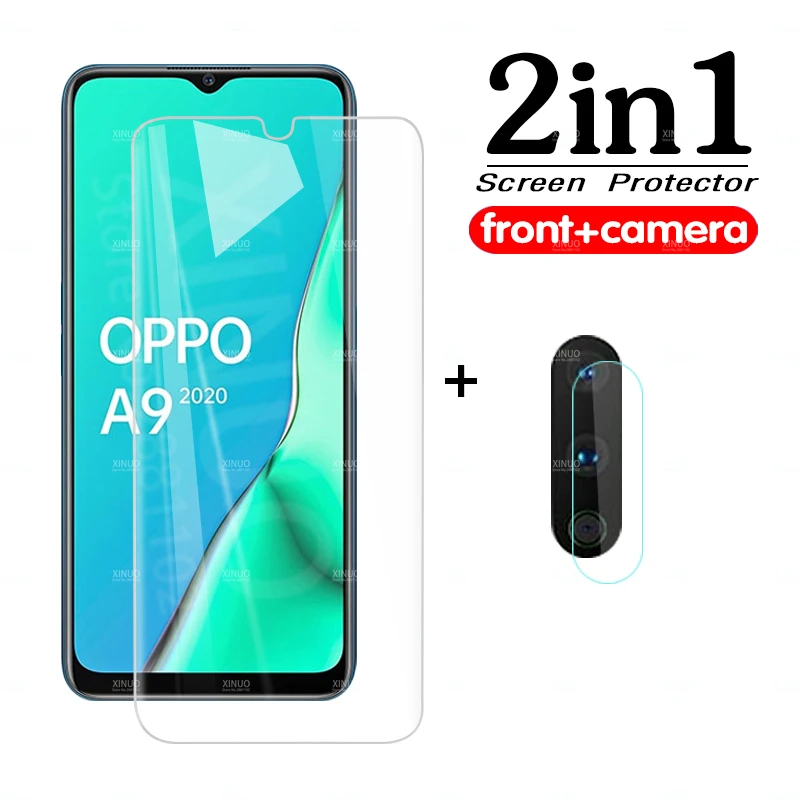 2в1 Защитное стекло для OPPO A9 A5 2020 Защитная пленка объектива камеры A 9 5 a9 Закаленное
