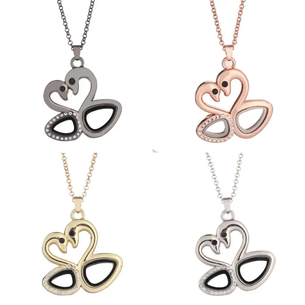 Животные Лебедь фото медальон живой Кулон Бусы на цепочке ожерелья делая память