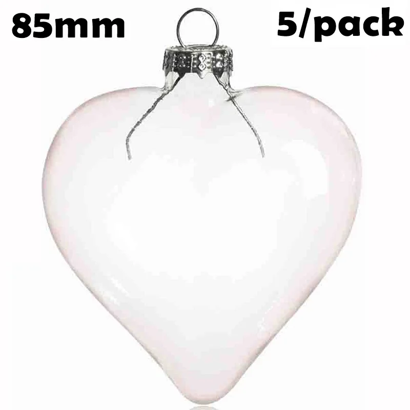 Акция самодельная покраска прозрачная фотография 80*70 мм стеклянное сердце 5