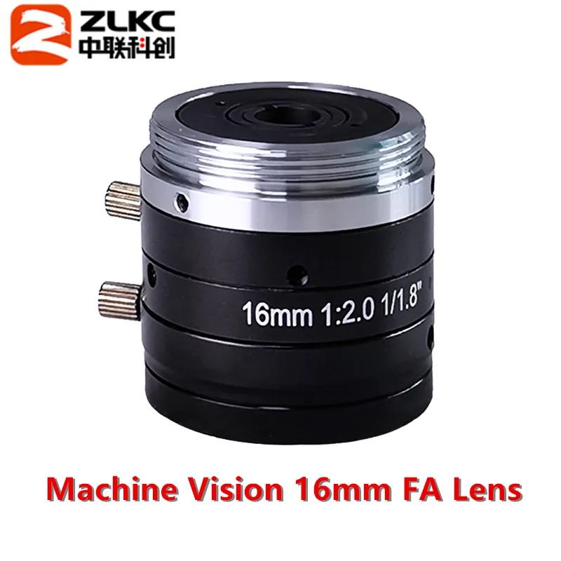 

ZLKC C Mount 1/1,8 дюйма 5MP 75 мм Объектив 4 мм 6 мм 8 мм 12 мм-50 мм Объектив с фиксированным фокусным расстоянием F2.0 с ручной диафрагмой машинного зрения FA