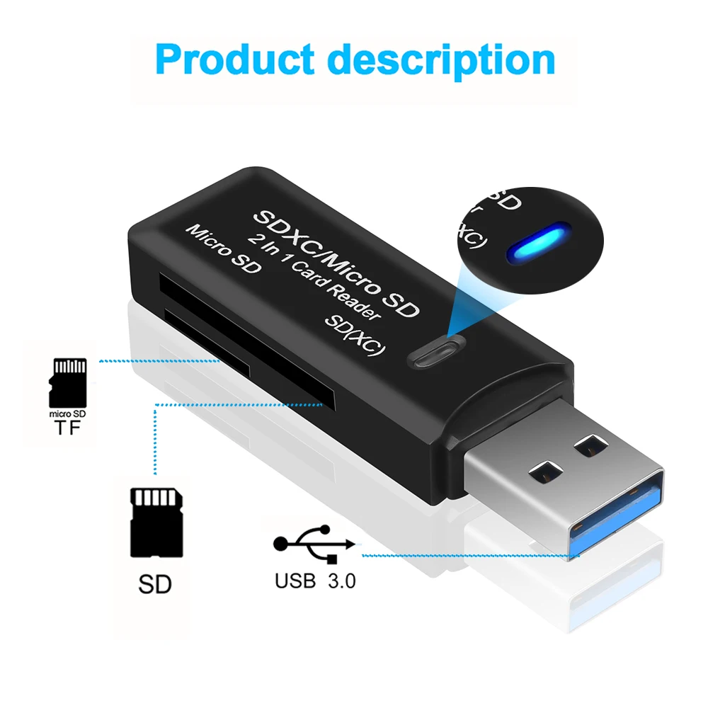 Kebidumei USB 3 0 многофункциональный считыватель карт памяти OTG Type C адаптер мини