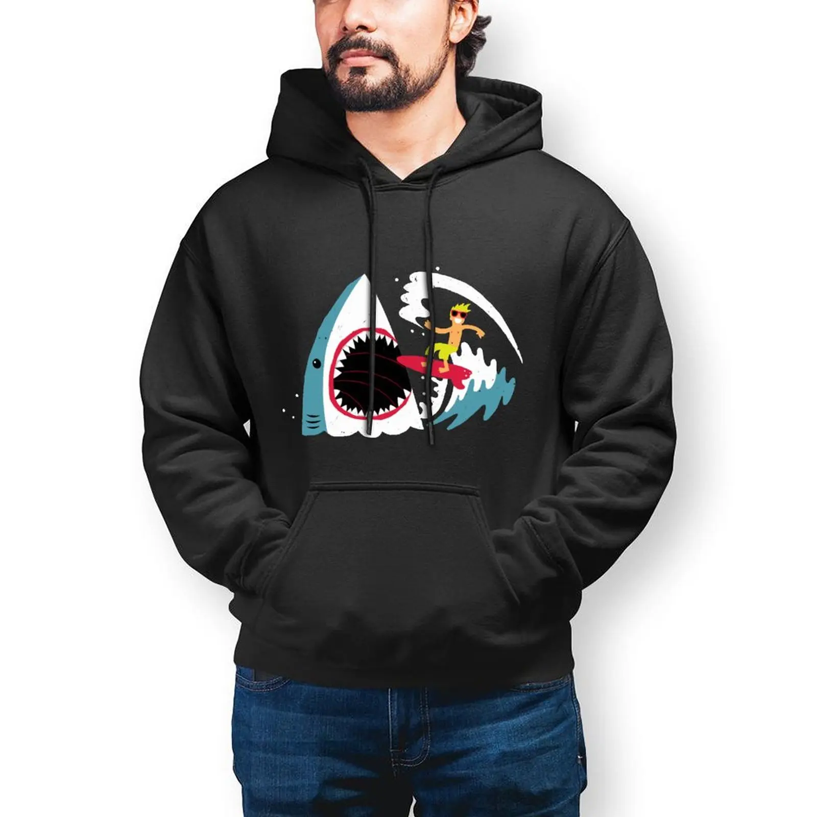 

Surf Hoodie Cotton Winter Hoodies Stylish Long Length Outdoor Pullover Hoodie Over Size Men