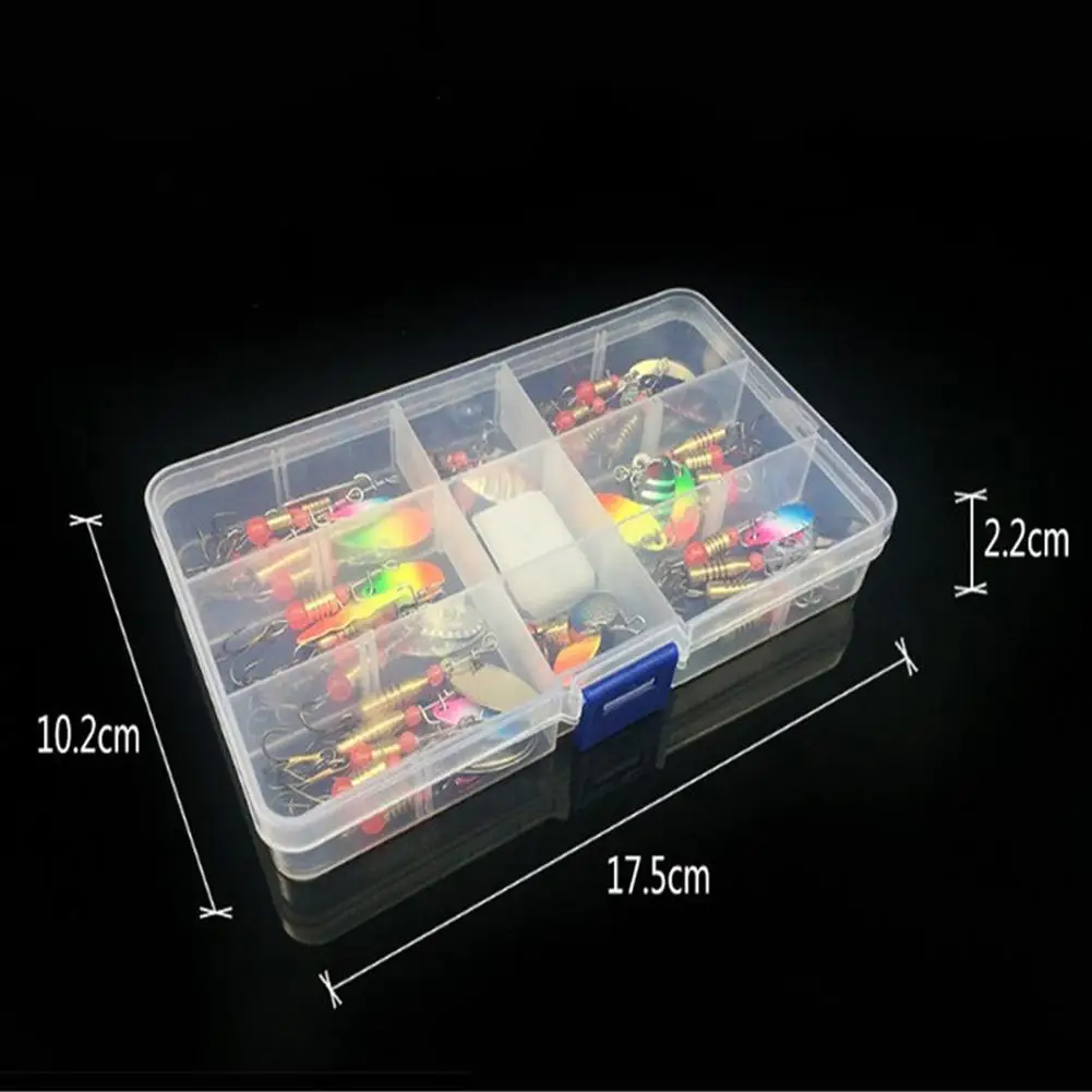 

31Pcs/11Pcs Fishing Lures Baits Metal Fish Hooks Rotating Sequins Tackle Kit Box Outdoor Accessories for Fishing equipment tools
