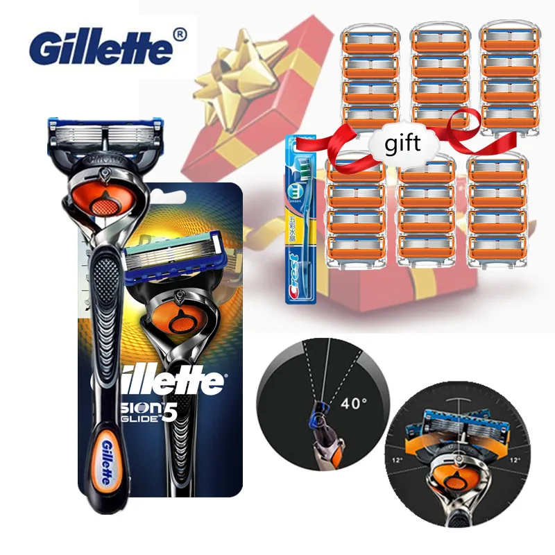 

Gillette Fusion Proglide Manual Men's Razor With Flexball Handle Shaver Razor Blade Machine for Shaving with Replaceable Blade