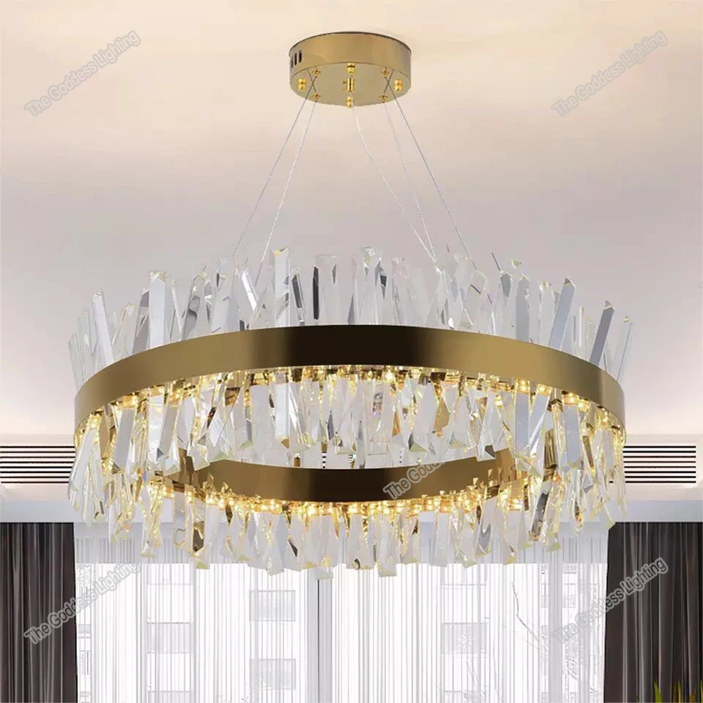 Современные хрустальные потолочные люстры украшение для дома кухни гостиной
