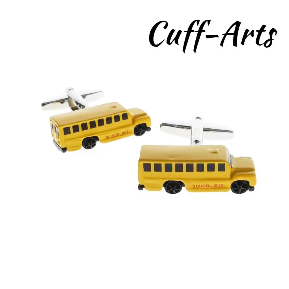 Мужские Запонки школьные автобусные Подарки для мужчин Gemelos Les Bouton De Manchette от Cuffarts