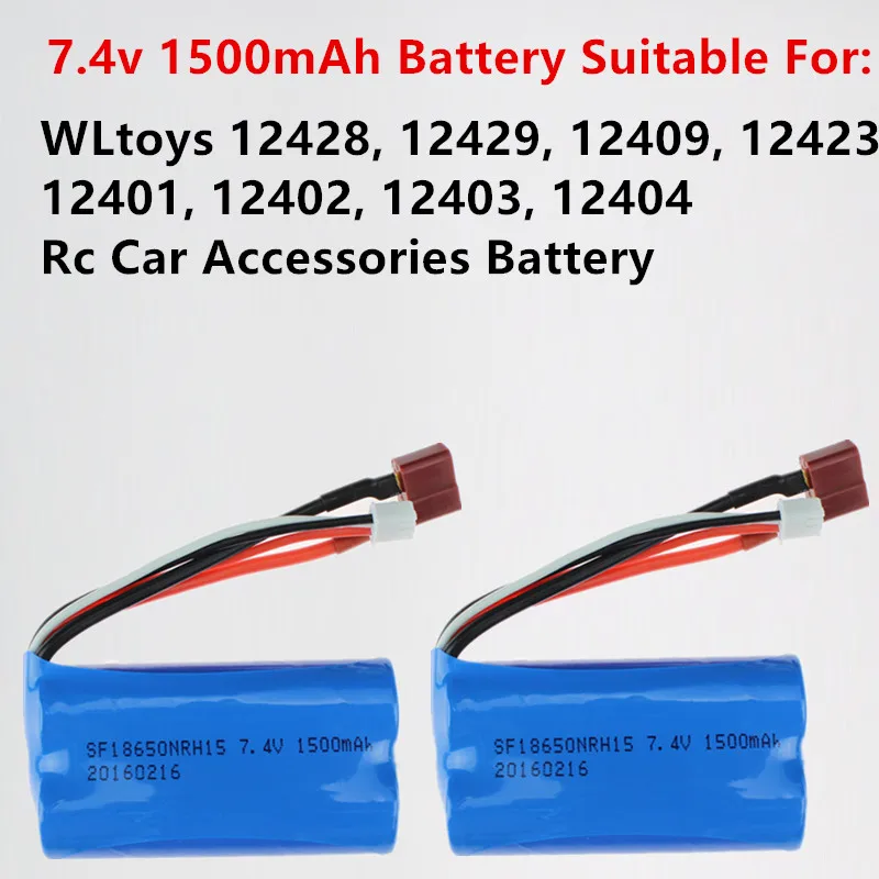 7 4 v 1500mAh 3000mAh батарея подходит для: WLtoys 12428 12429 12409 12423 12401 12402 12403 12404 RC автомобильные