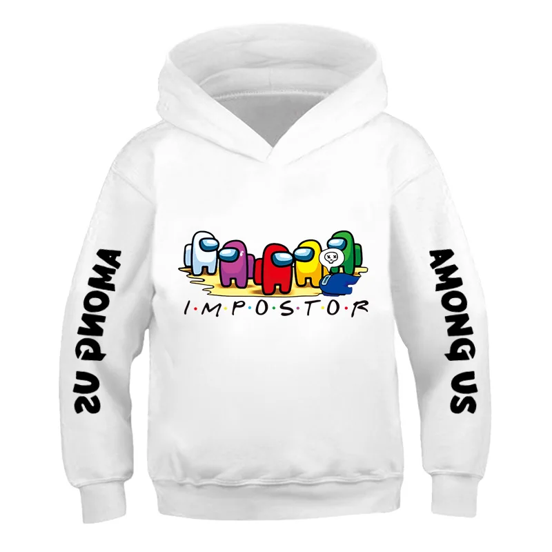 

New Among Us Boys Hoodie Kids Clothes Funny Game Plus Cashmere Hoodies for Teen Girls 4-14T Baby Boys Sweatshirt Child Costume