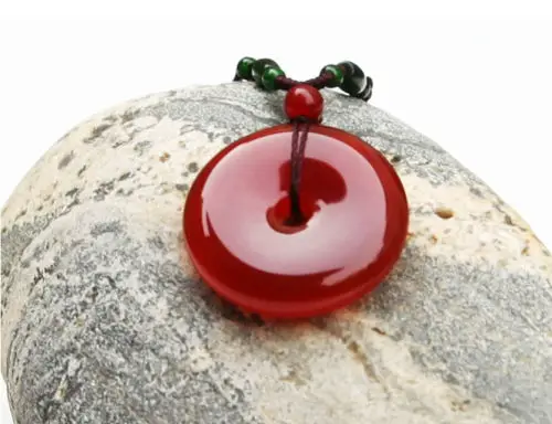 LETSFUN Изящные Ювелирные изделия красный агат драгоценный камень счастливый мир