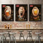 Современный плакат для бара, паба, украшения дома, принты пива, аниме плакат, настенные картины для гостиной, Безрамная Картина на холсте в стиле дикой природы